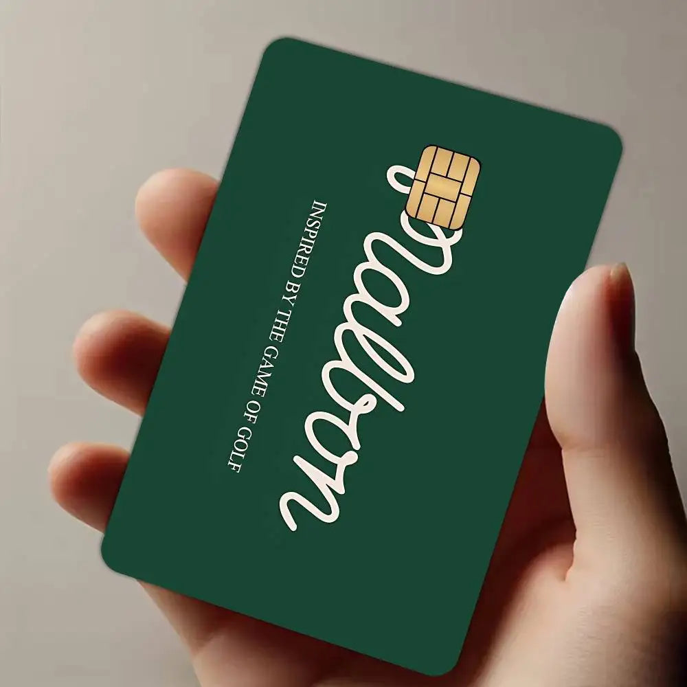autocollant carte crédit protection personnalisable moderne imprimé floral vert bleu