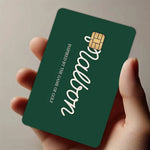 autocollant carte crédit protection personnalisable moderne imprimé floral vert bleu