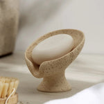 support savon pierre naturelle texture granulée minimaliste couleur beige clairintérieur décoration objet decoratif opacité