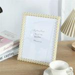 cadre photo strass blanc classique élégant 3x3 4x6 6x8 7x10 10x15 plexiglas