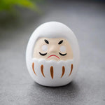 statuette japonaise daruma orange rouge noir vert violet rose blanche bonheur traditionnelle maison