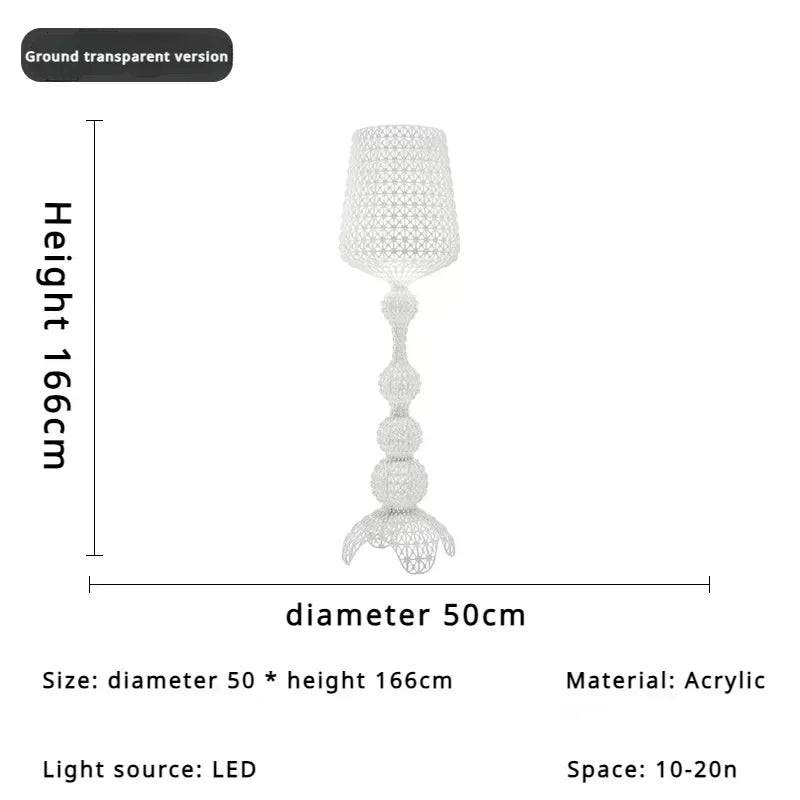 lampe sol moderne vert bleu noir blanc led acrylique intérieur