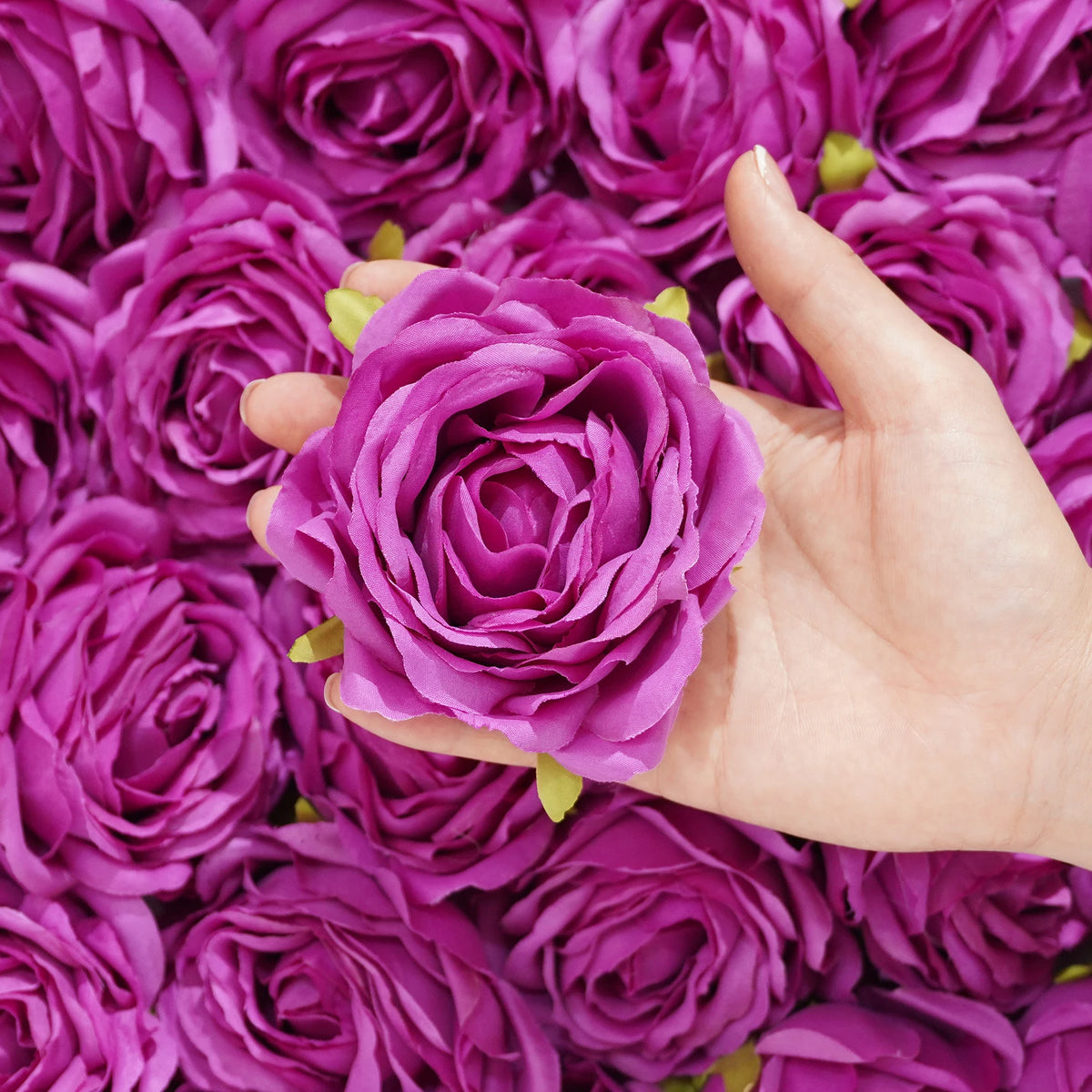 fleurs artificielles roses boutons peony feuilles vertes decoration intérieure classique 9cm 3.54inch