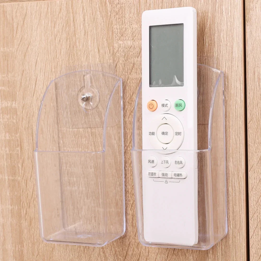 rangement mural transparent adhésif télécommandes lunettes moderne organisateur écologique multifonction