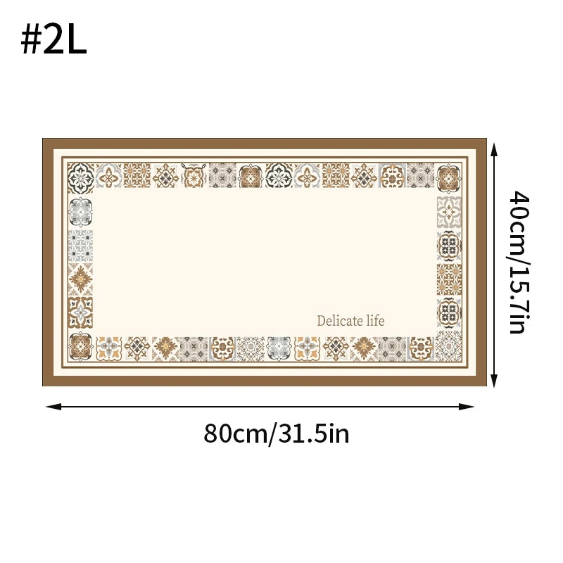 tapis bain anti dérapant absorbant moderne motif géométrique beige clair