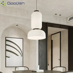 suspension lumineuse moderne blanc rayures horizontales opacité 25w 90260v 2000lm