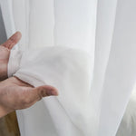 rideaux blancs transparents moderne plissables polyester blanc semi transparent fenêtres françaises