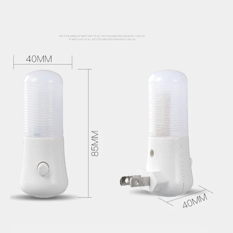 veilleuse lampe nuit bougie blanc moderne prise murale interrupteur led abs certification ul ccc