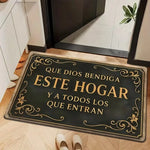 tapis d'entrée moderne vert foncé imprimé pattes animaux ornement doré 30x50cm 40x60cm 50x80cm résistant