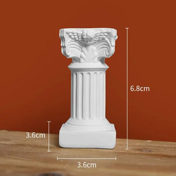 décoration intérieure colonne classique sculptée or noir blanche ange statuaire
