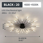 plafonnier moderne led or noir lumineux éclairage intérieur chambre salon enfants