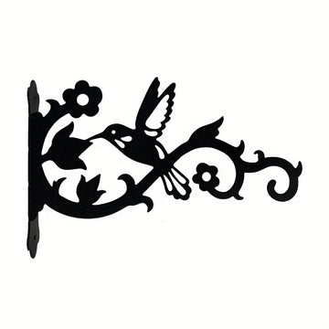 support mural noir colibri floral suspendre pots fleurs vis fixationextérieur