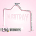 lampe led anneau bicolore 3200k 5600k réglable moderne clips transparent noir rose or