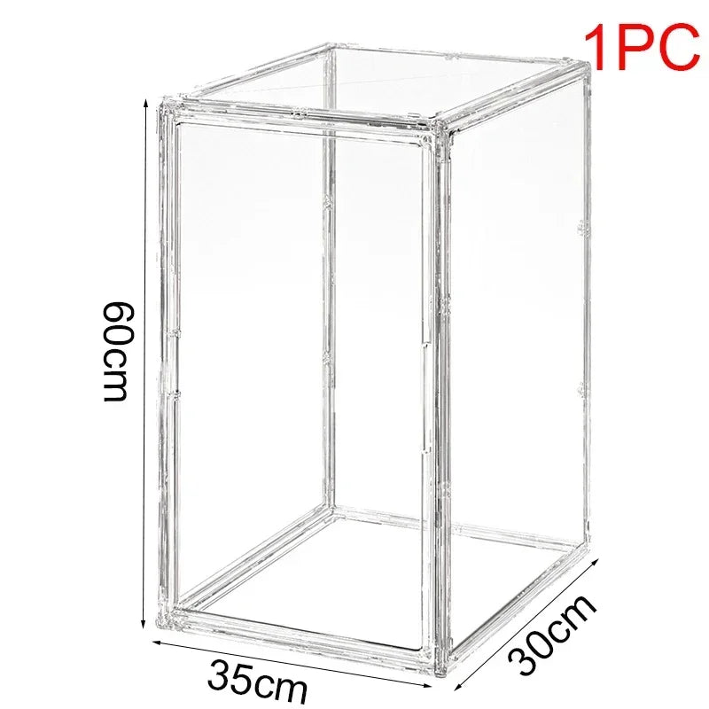 boîtes rangement transparentes modernes minimalistes livres vinyles sacs figurinesXL XXL