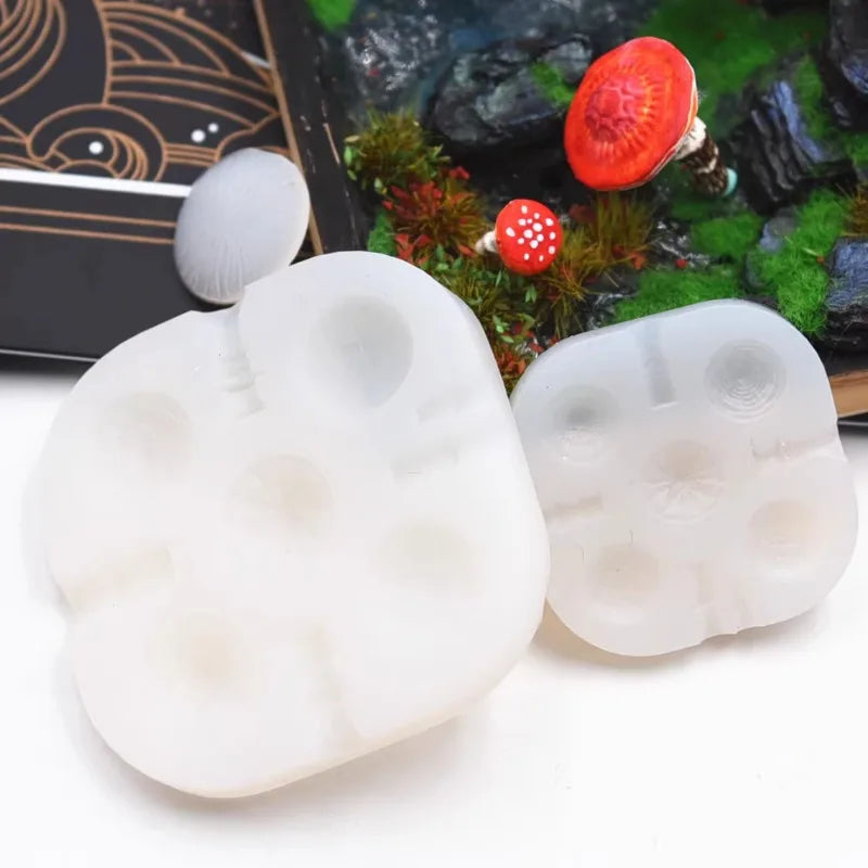 moules silicone forme champignons deco gâteau fondant argile polymère artisanat jouets faits main