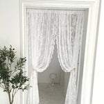 rideaux dentelle florale motifs végétaux bohèmes blanc noir romantiques chambre fille