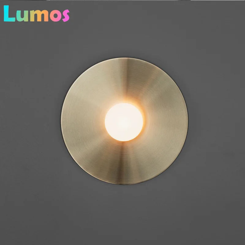 applique murale moderne dorée led fixée mur 30cm lumière froide chaude économieénergie