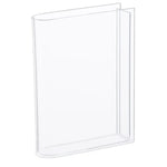 vase transparent moderne texte livre fleurs variées décoration intérieure minimaliste