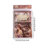 autocollants vintage illustratifs personnages historiques scènes fleurs anneaux métalliques carnet notes motifs européens travaux