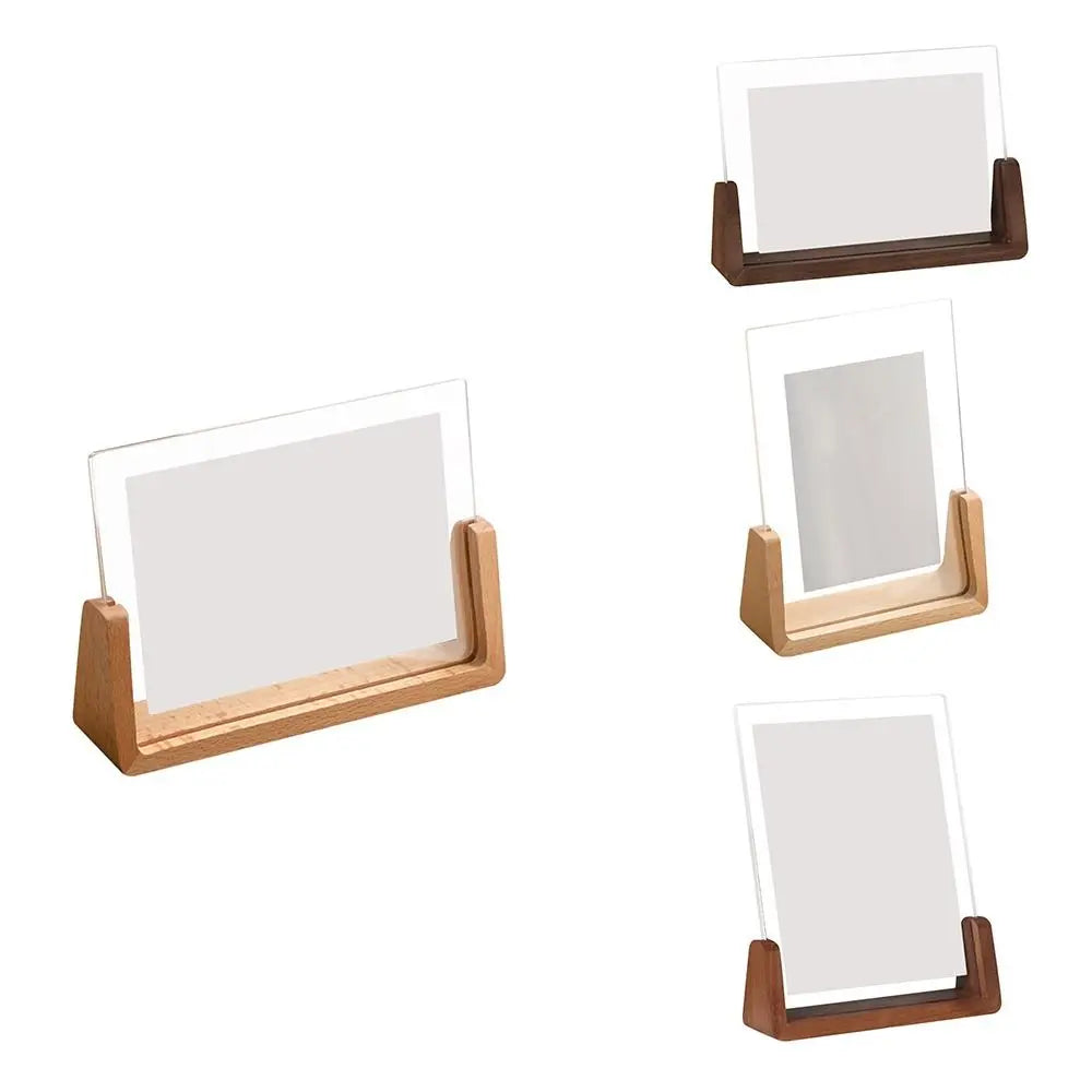 cadre photo moderne transparent bois naturel verre protection photographie minimaliste maison
