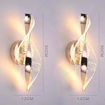 lampes murales modernes or blanc abat jour translucide spirale trois couleurs lumière chambre coucher