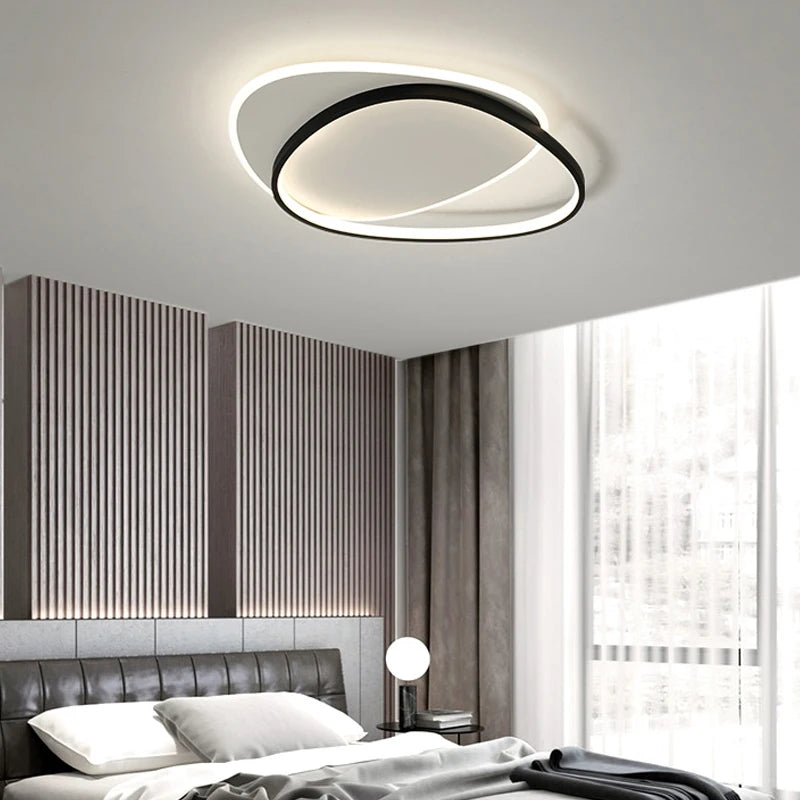 lampe moderne minimaliste blanc noir doré circulaire géométrique transparent flux lumineux 2000 82000
