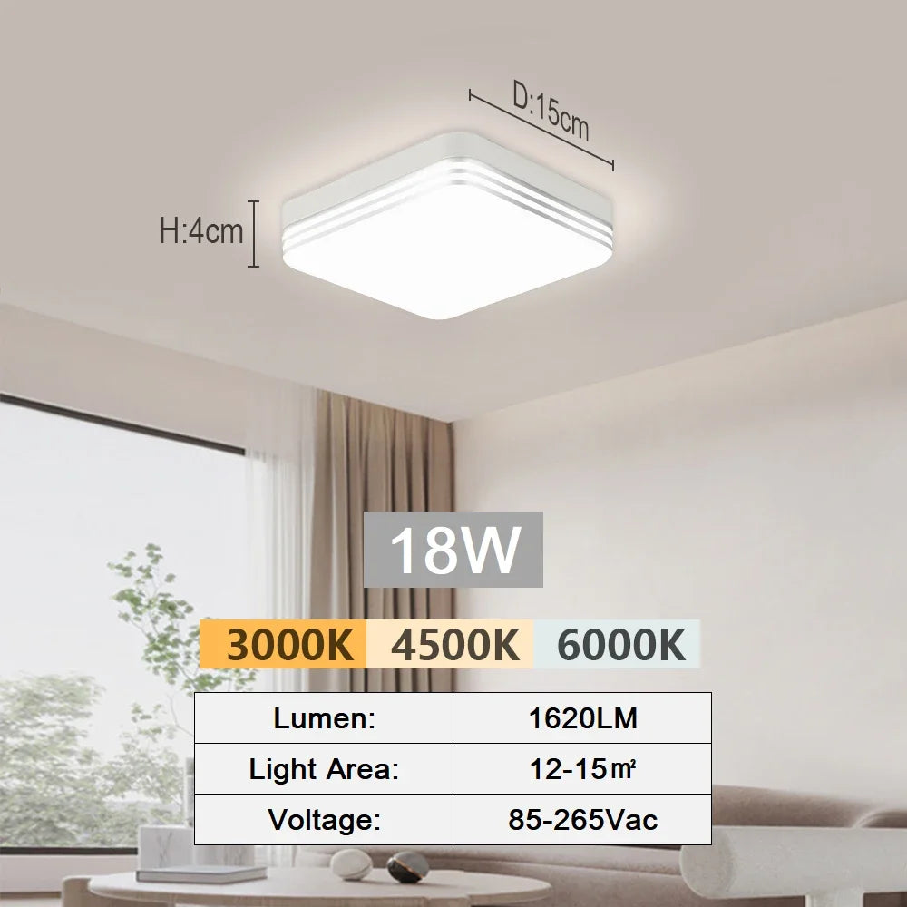plafonnier led moderne blanc économique facile.surface encastrée interrupteur tactileflux lumineux 249 2000w