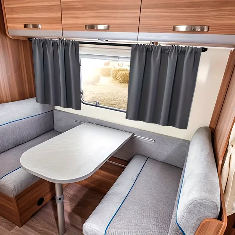 rideaux gris opaques modernes 84x61cm isolation thermique chambre salle bain camping car deux pièces