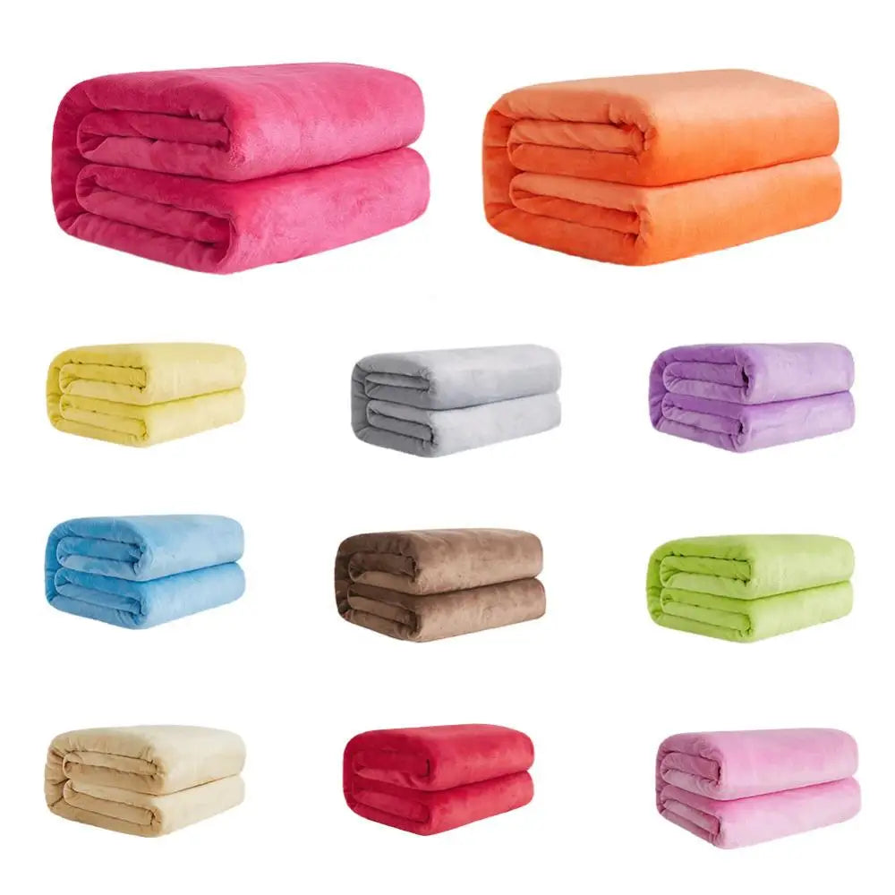 couverture polaire douce peluche unie chaude canapé lit hiver maison confortable