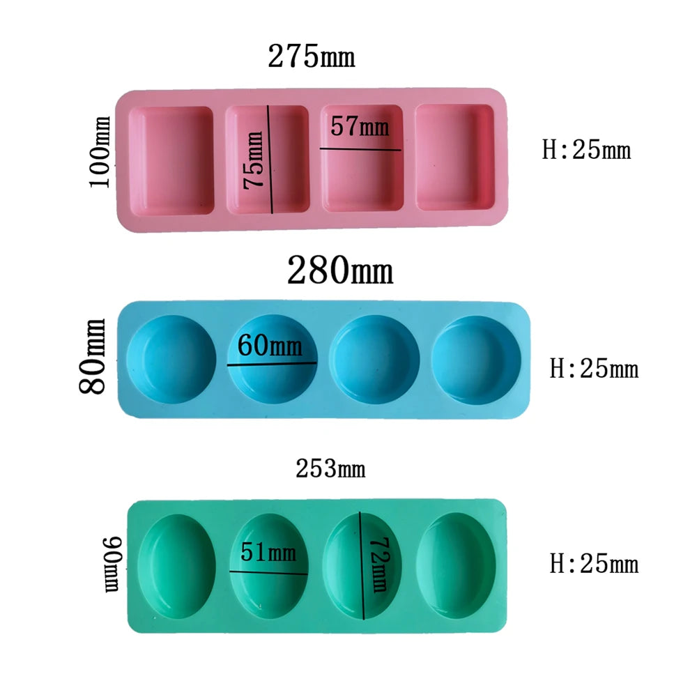 moules savon silicone rose bleu vert modernes couvercle multifonctionnels bricolage fabrication