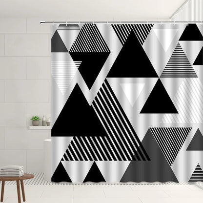 Rideaux au design graphique triangulaire en argent, offrant une touche moderne et élégante à tout espace intérieur. Ces rideaux de haute qualité, avec leur motif géométrique distinctif, ajoutent une texture visuelle unique tout en offrant une fonctionnalité pratique. Parfaits pour ceux qui cherchent à mettre à jour leur décoration intérieure avec une touche contemporaine.