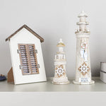 décoration murale marine phare bateau maison figurines poissons livres bois nautique ancres textures