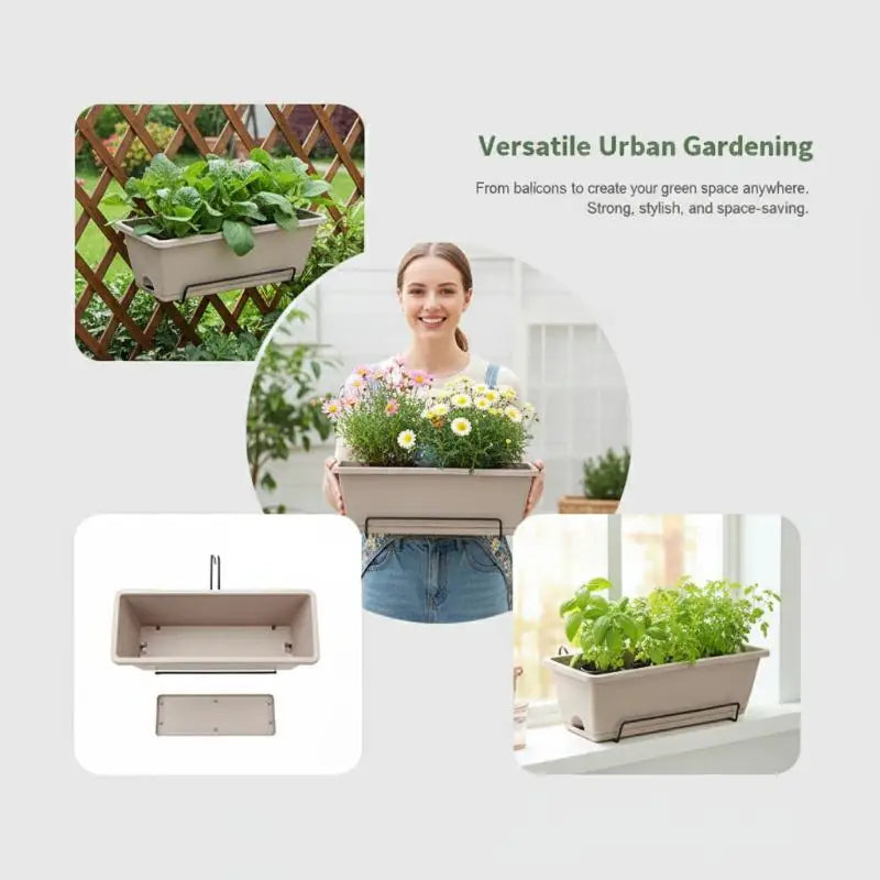 pots fleurs culture légumes herbes intérieur drainage moderne couleur beige clair minimaliste auto absorbant