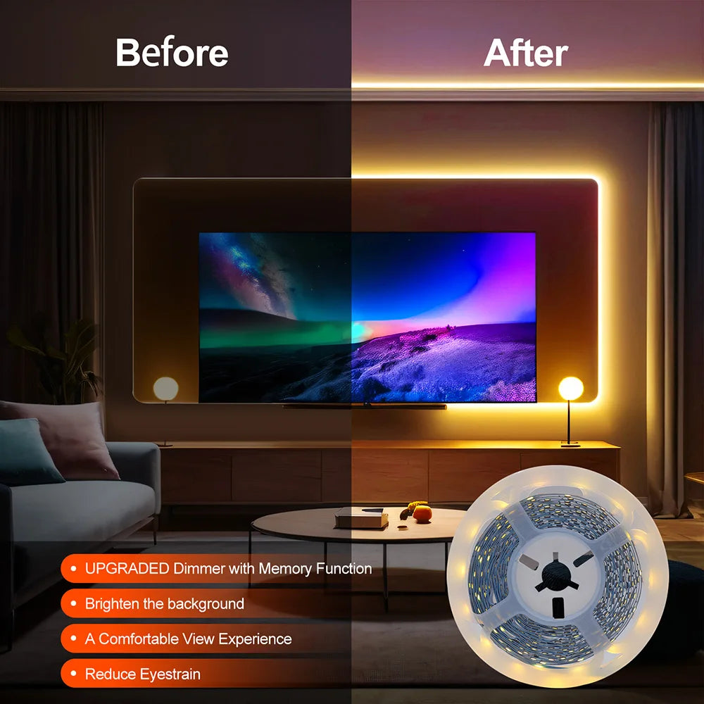 ruban led blanc blanc chaud moderne adhésif 5v 2700k 10000k 60leds/m 50000heures usb led