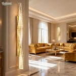 applique murale led cristal doré contemporaine élégante fixée mur éclairage quotidien flux lumineux variable