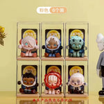 organisateur jouets transparent empilable multicolore figurines collection cartoonesque boîtes d'exposition acrylic modernes cartes d’identité