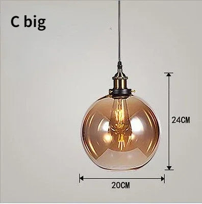 suspension lumineuse industrielle vintage ampoule filament verre transparent noir salon restaurant bar