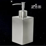 distributeur savon liquide acier inoxydable 350ml moderne argente pompe