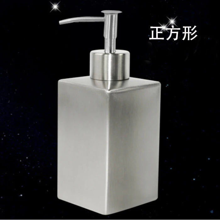 distributeur savon liquide acier inoxydable 350ml moderne argente pompe