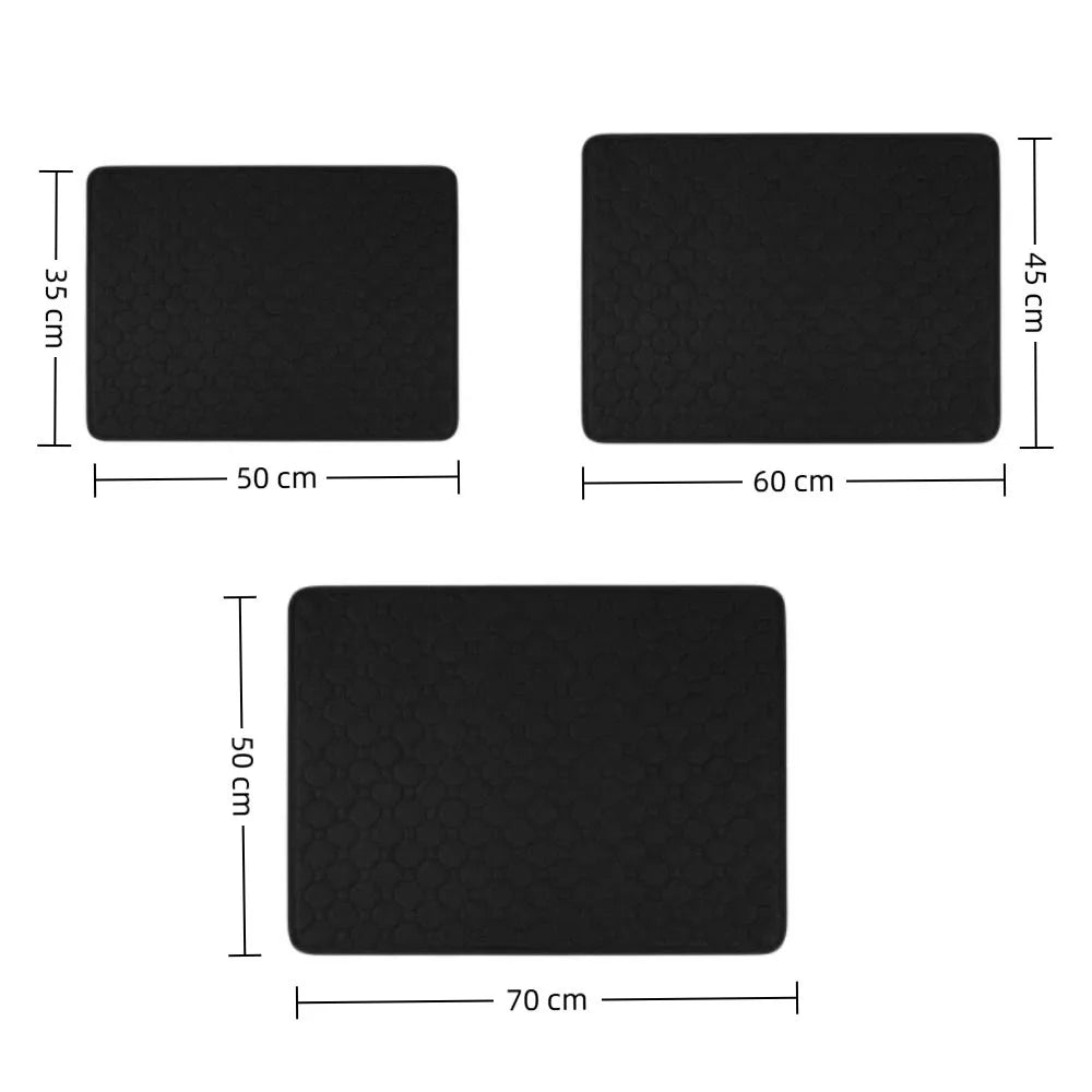 tapis absorbant lavable coton géométrique noir gris moderne petit animal compagnie urinoir