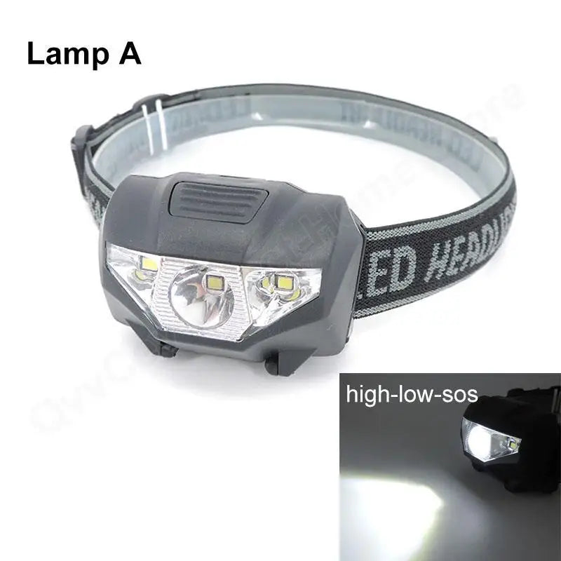 lampe frontale noire led aaa aa torchon randonnee camping headtorch ajustable