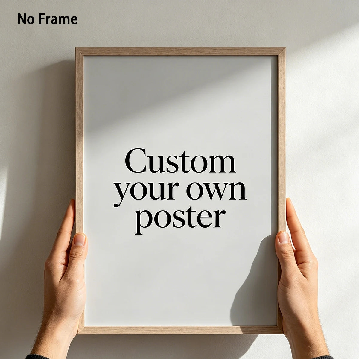 poster personnalisé photo texte noir minimaliste impression toile blanche décoration murale maison cadeau