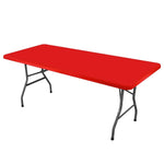 tablecloth red polyester protective cover wedding decoration parties clips fixings