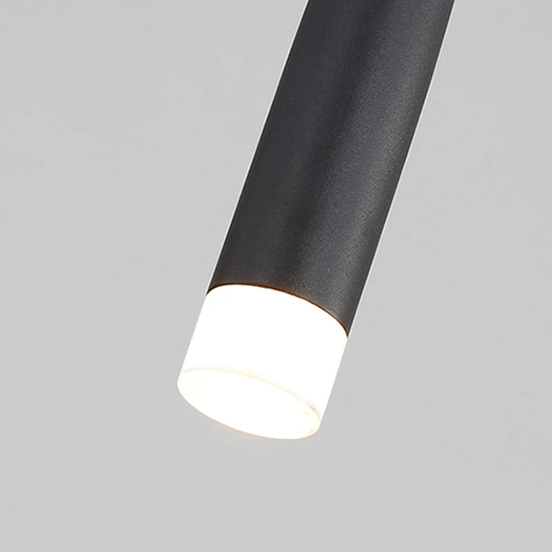 Suspension lumineuse moderne noire led minimaliste éclairage intérieur décoration maison 20 sources lumineuses