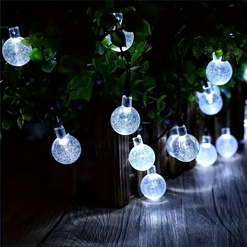 guirlande lumineuse solaire 20 30 50 100 led blanc multicolore translucides clips modernes