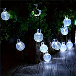 guirlande lumineuse solaire 20 30 50 100 led blanc multicolore translucides clips modernes