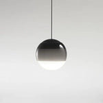 suspension lumineuse moderne bicolore gradation couleurs blanc bleu vert orange rose noir