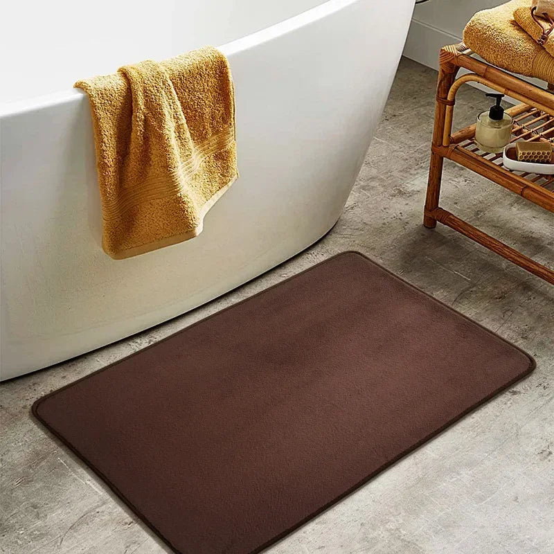 tapis bain polyester antidérapant moderne marron bleu violet rose gris intérieur extérieur