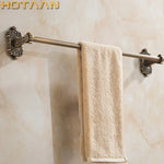 porte serviettes mural bronze ornements floraux vis fixations classique aluminium servant domestique