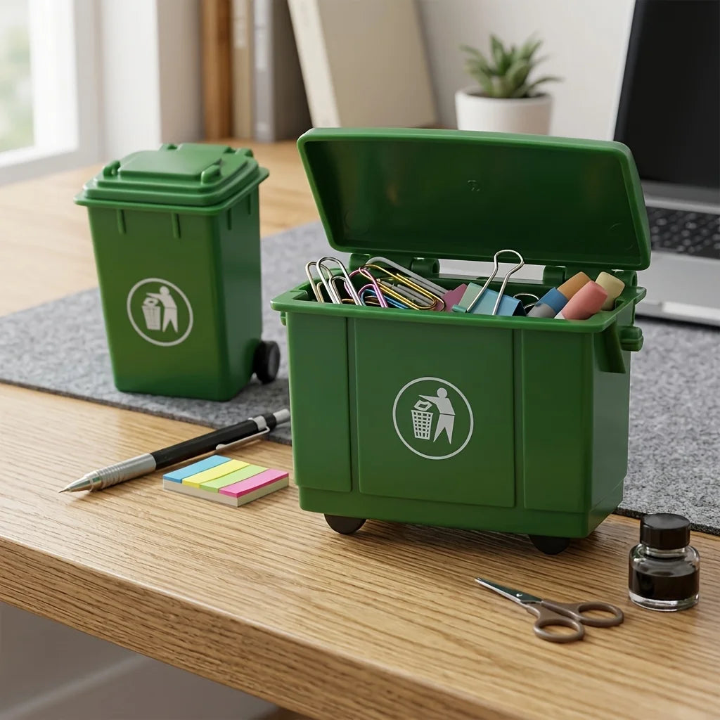 poubelles vert poubelles roulettes organisateur multifonctionnel conteneurs déchets papeterie rangement ludique